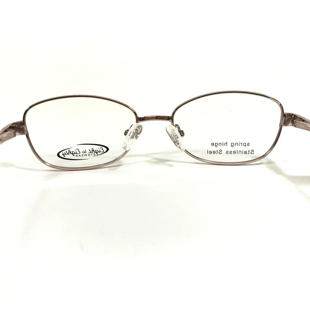 Eight to Eighty Eyeglasses Frames NANNY PINK Rose Gild Wire Cat Eye 51-16-140
